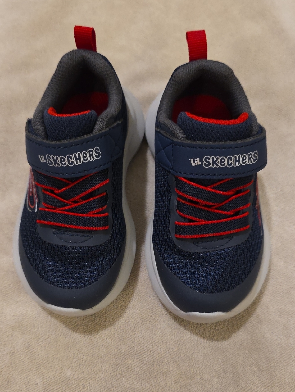 Skechers Kids Navy with Red Accent Lightweight Sneakers